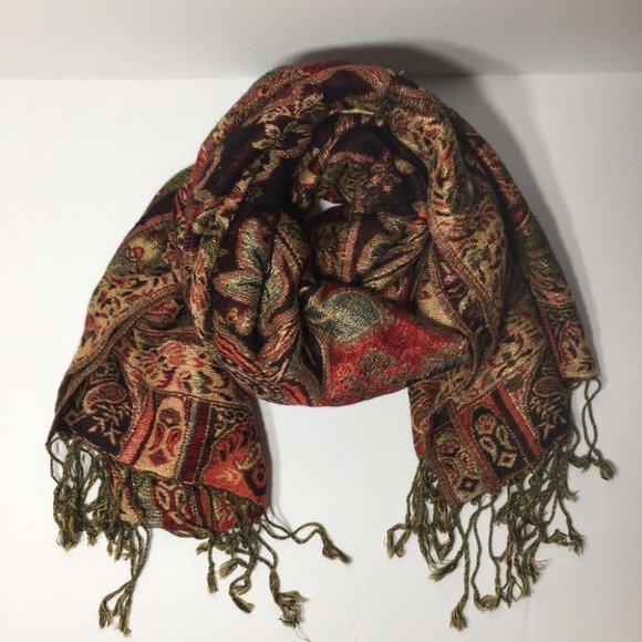 pashmina Accessories - Pashmina Paisley Printed Scarf